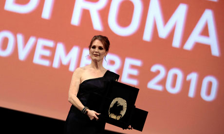 Best on show ... Julianne Moore accepts the Marcus Aurelius award at the Rome film festival.