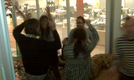 Domino records Christmas party