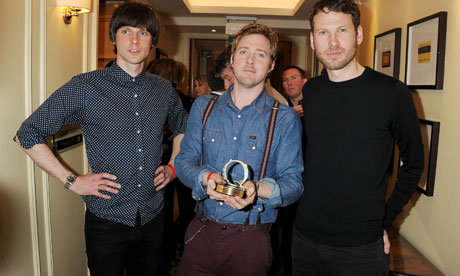 Kaiser Chiefs pose with trophy at the Q Awards