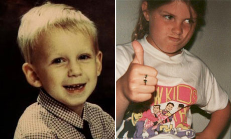 Tim Jonze and Rosie Swash as kids