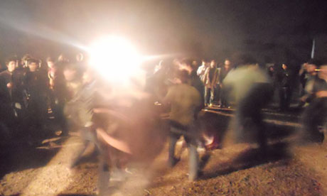 Moshpit during gig at a Pakistani paintball arena
