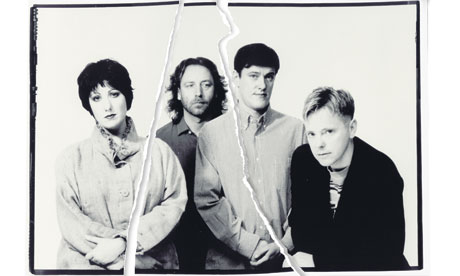 New Order left to right Gillian Gilbert Peter Hook Stephen Morris and 