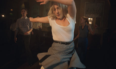 A dancer rehearses for the film