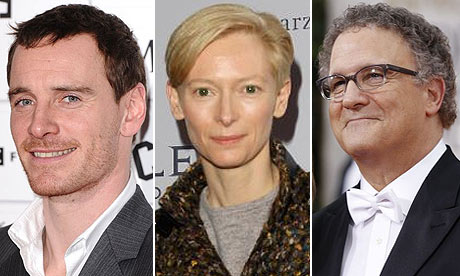 Michael Fassbender, Tilda Swinton and Albert Brooks