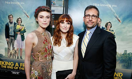 Keira Knightley, Lorene Scafaria and Steve Carell