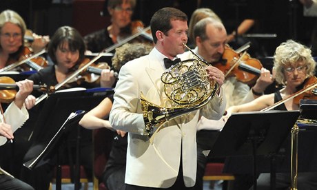 Top brass … David Pyatt's rendition of Oliver Knussen's Horn Concerto left an indelible imprint.