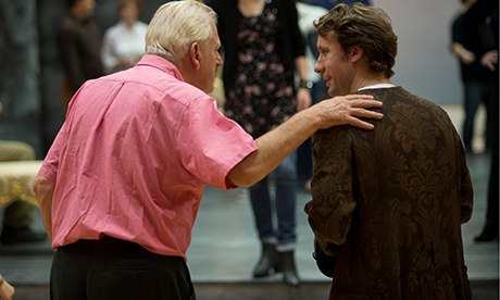 Thomas Allen & Jacques Imbrailo in rehearsal for Scottish Opera's Don Giovanni