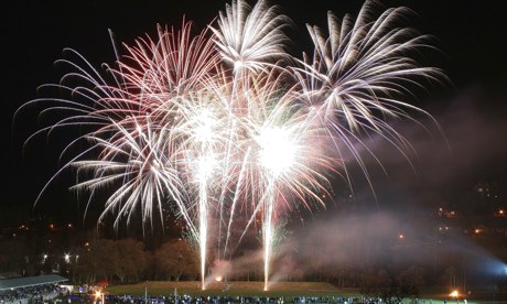 Firework display in Hawick Reivers