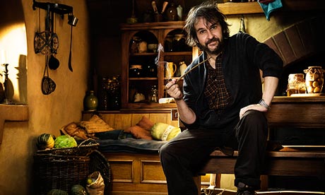 Peter Jackson on the set of The Hobbit