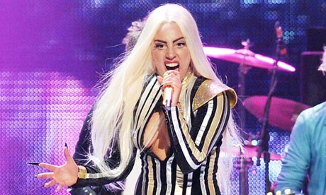 Legal suit … Lady Gaga performing in December 2012.