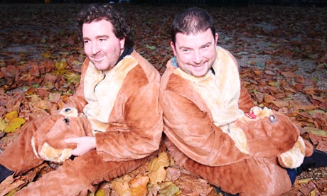 Joe Goddard (left) of Hot Chip with Raf Rundell
