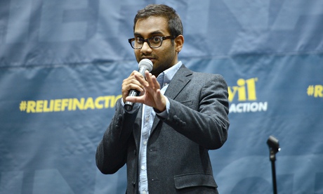 Blithe intelligence … Aziz Ansari.