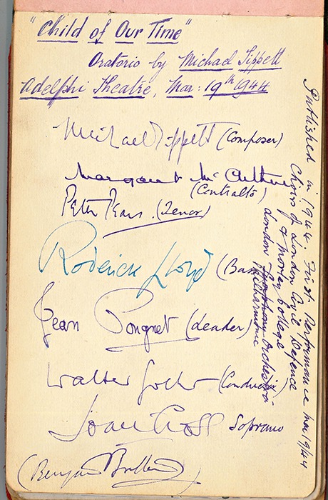 Tippet Child of our Time 1944 programme
