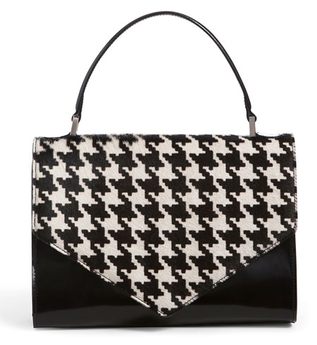 trends: tweed: dogtooth handbag