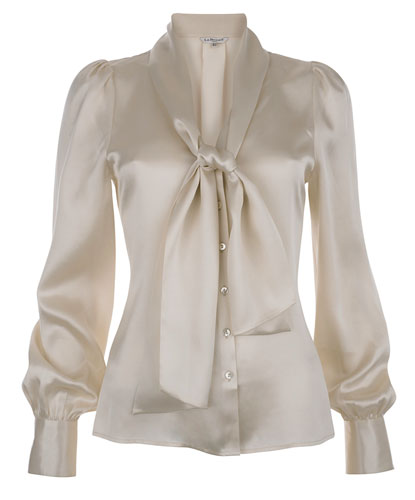 trends: tweed: Satin blouse