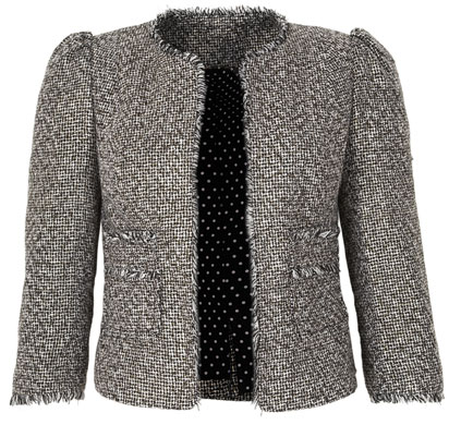 trends: tweed: Frayed edge jacket