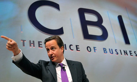 David Cameron addressing the CBI