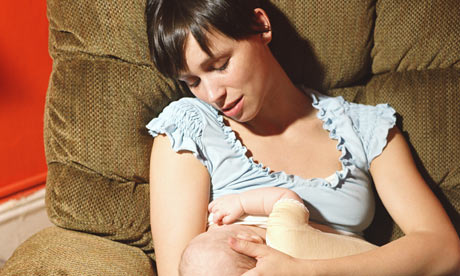 breast feeding baby. Mother reastfeeding baby boy