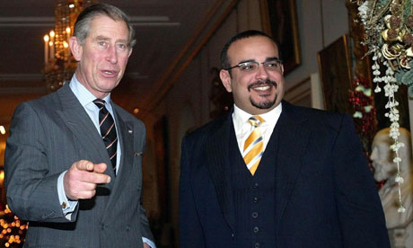 Royal guest list Salman bin Hamad alKhalifa with Prince Charles in 2004