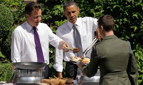 Barack Obama and David Cameron BBQ