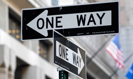 One Way signs in New York