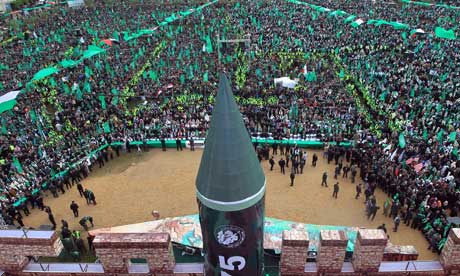 Supporters of Hamas gather in Gaza City