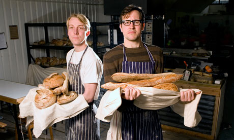 Observer writer Tim Lewis, right, and baker Ben MacKinnon at the E5 Bakehouse