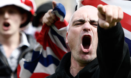 English Defence League demonstrate in Bradford