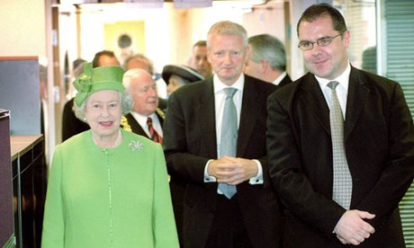 The Queen visits the Herald's offices.