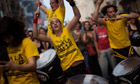 Demonstrators in Barcelona