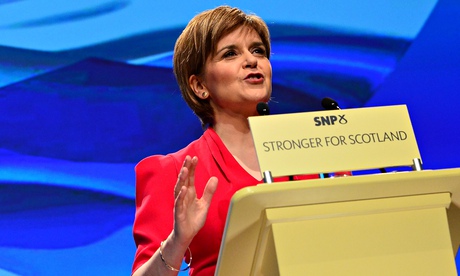 Nicola Sturgeon speaks at the SNP's campaign conference.