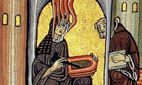 SAINT HILDEGARD OF BINGEN (1098-1179) German mystic and polymath shown in the Liber Scivias