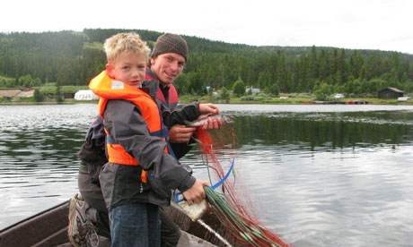 Catching fish in Norway