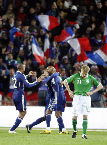 Ireland v France: Damien Duff, Anelka and Thierry Henry in the World Cup qualifier