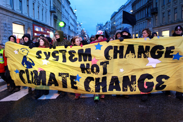 Copenhagen: the result: Environmental Activists Protest at the UN Climate Change Conference