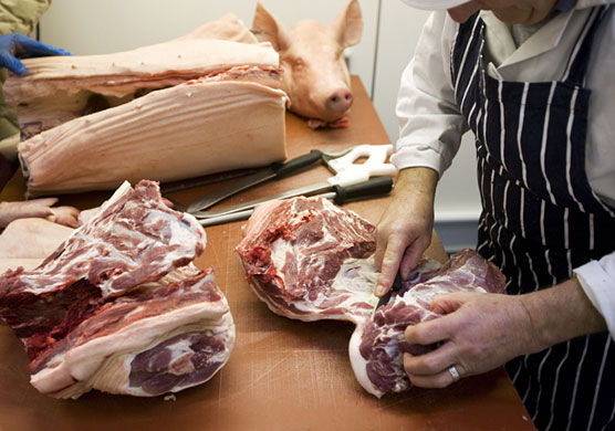 Butchering a pig: Alex Rentons pig 