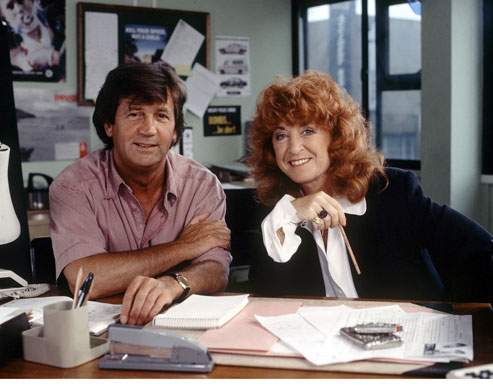 Melvyn Bragg with Lynda La Plante on the South Bank Show in 1993