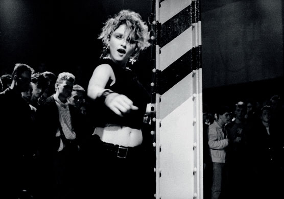 Kevin Cummins' Manchester: Madonna performing at the Hacienda in Manchester in 1984, by Kevin Cummins