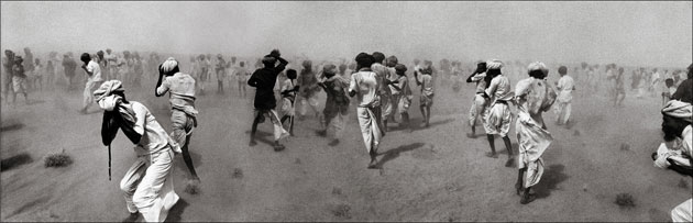 Raghu Rai: Dust Storm Created by a VIP helicopter, Rajasthan by Raghu Rai, 1975