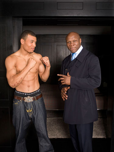 Sporting father and sons: Ex-British boxer Chris Eubank with his son Christopher Eubank Junior