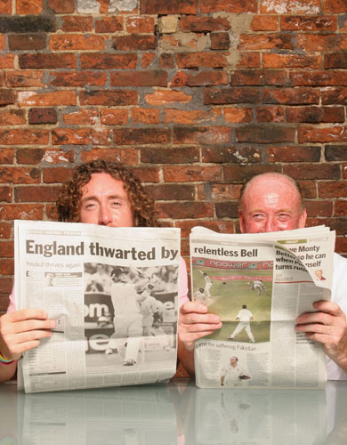 Sporting father and sons: Cricketers Arnie Sidebottom with his son Ryan