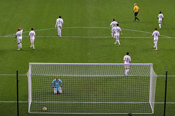 Premier League: pictures: Barclays Premier League - Swansea City v Norwich City - Liberty Stadium