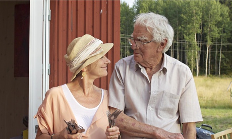 Nicci Gerrard on holiday with her father, John, in Sweden last year.