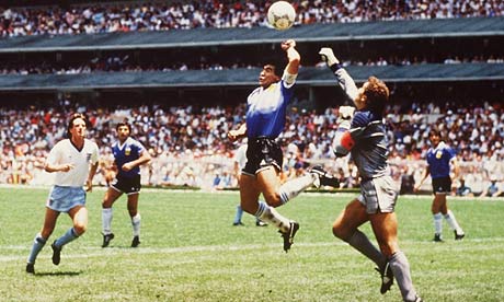 WM 1986 in Mexiko  Viertelfinale ARG - ENG