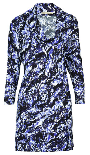 Hourglass shapes: Blue floral dress