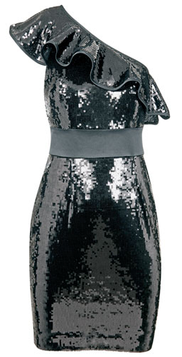 Hourglass shapes: Black sequined dress