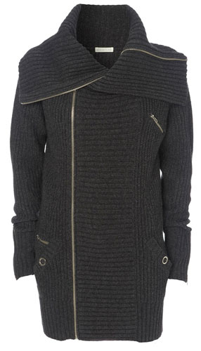 Key trends: Knitwear: Long zip cardigan