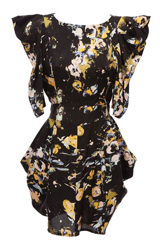 Trends: statement dress: pansy print dress
