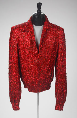 Michael Jackson auction 2: A red lame zip front jacket