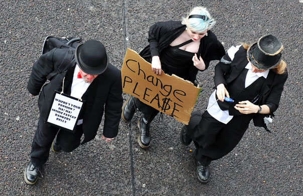 Put people first: Demonstrators